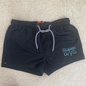 Super dry black mens swim trunks